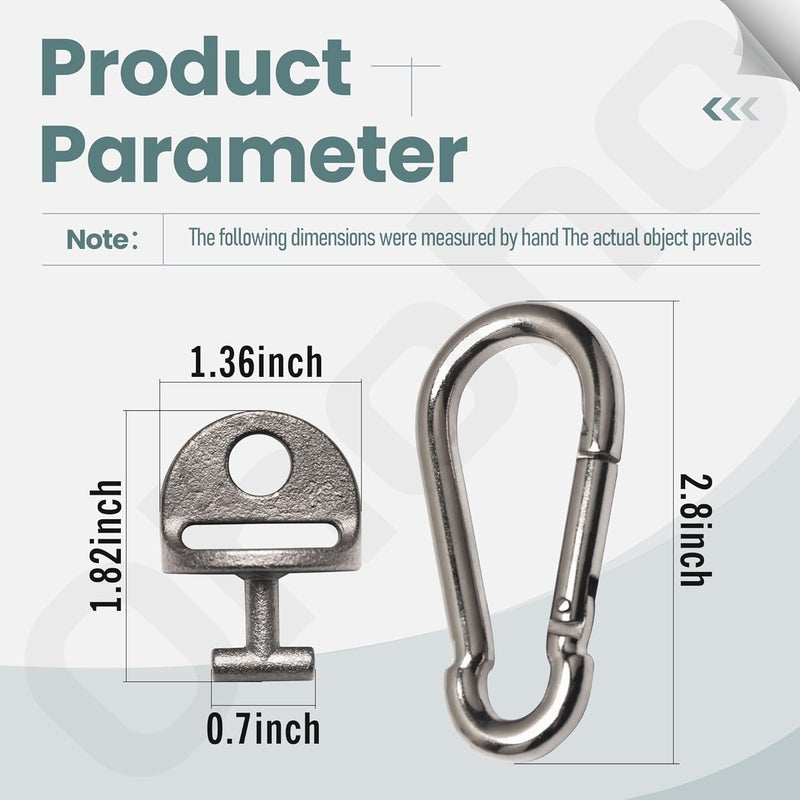 Ohoho T Lock Adapter with Snap Hooks 2 Pack for Tonal Home Gym Shelf & Cable Machine Accessories (Only Tonal T Lock Adapter) - Wide Application (2) - Image 2